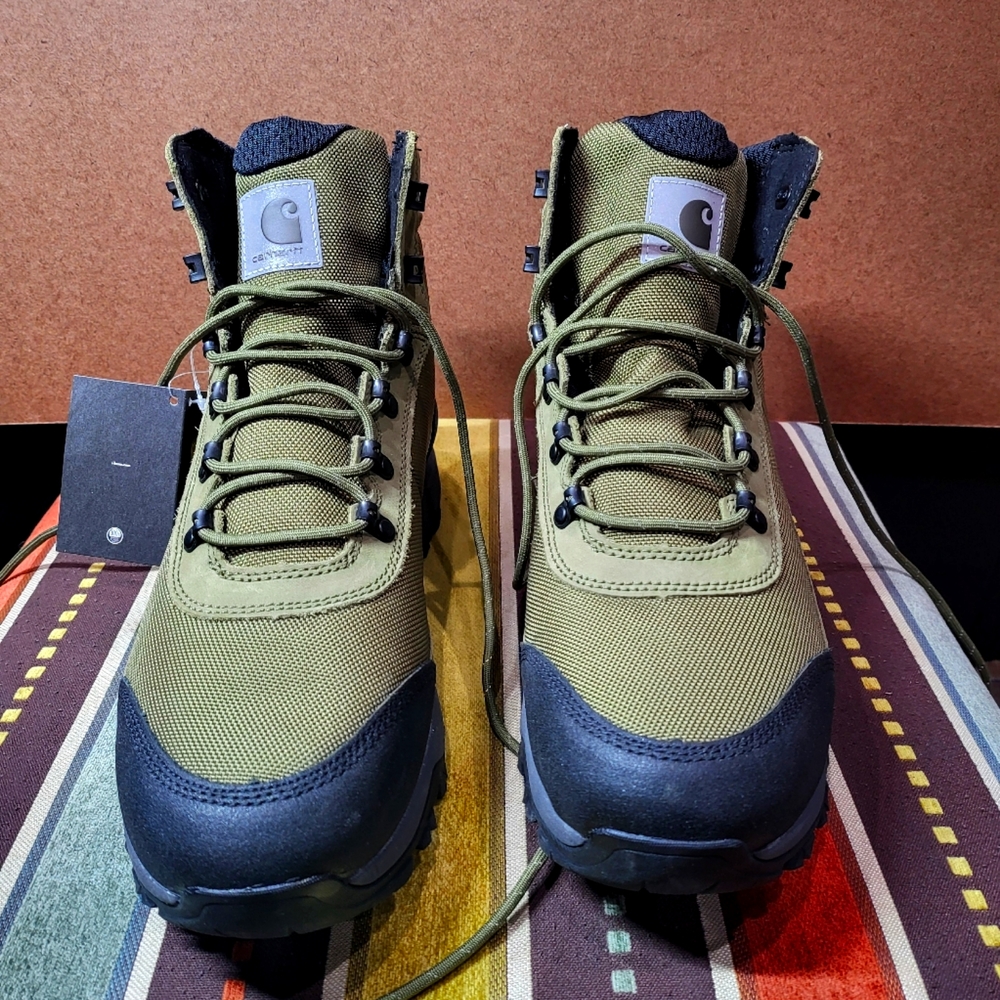 Mens Carthartt waterproof 6" soft toe hiker boots / green / size 14 us /fp5070